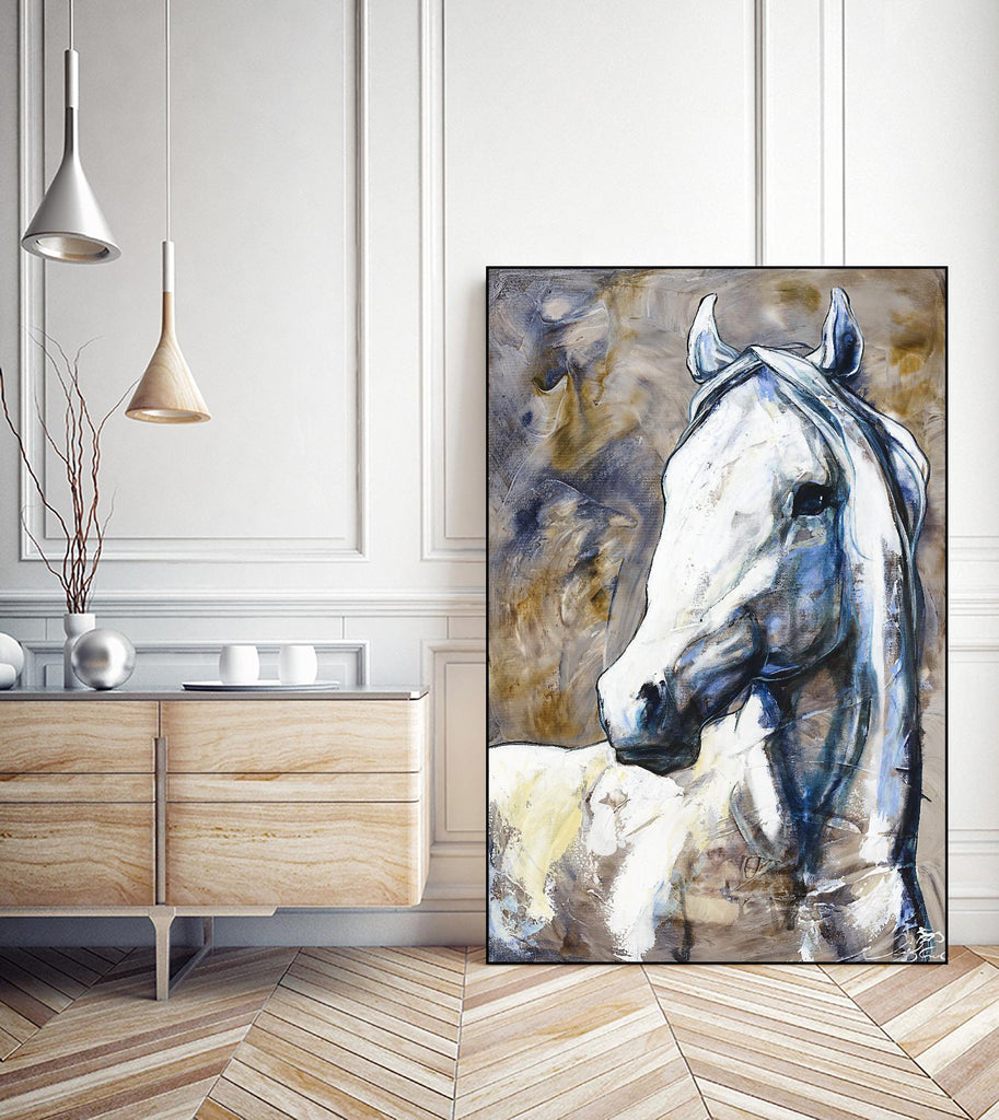 Lily of the valley by Marie Andrée Leblond on GIANT ART - beige animal artiste québécois