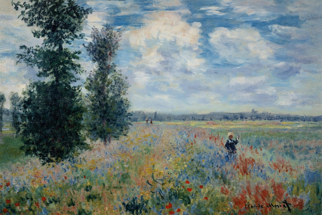 Poppy Fields near Argenteuil, 1875 by Claude Monet on GIANT ART - green masters champ fleuri
