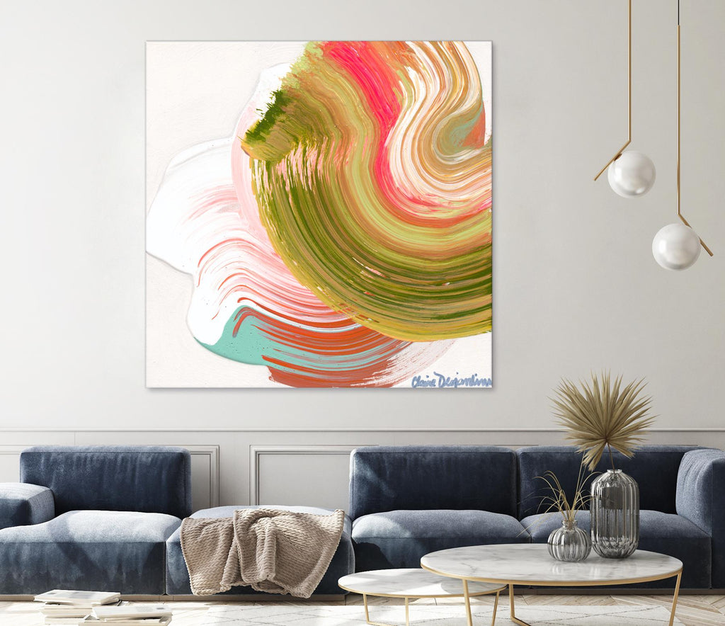 Night on the town by Claire Desjardins on GIANT ART - orange abstract framed canvas