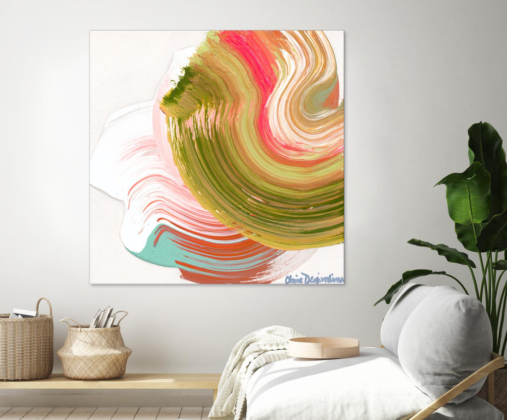Night on the town by Claire Desjardins on GIANT ART - orange abstract framed canvas