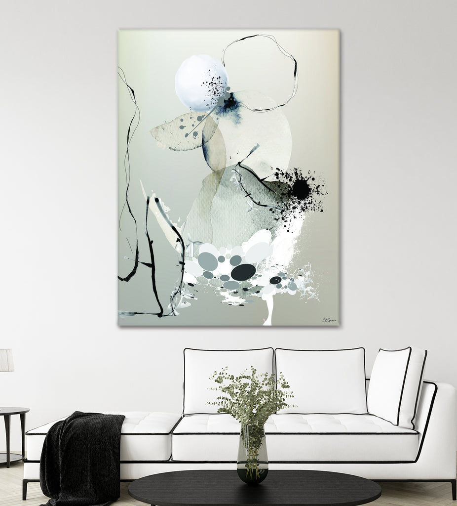 Creamy by Carole St-Germain on GIANT ART - white abstract framed canvas 