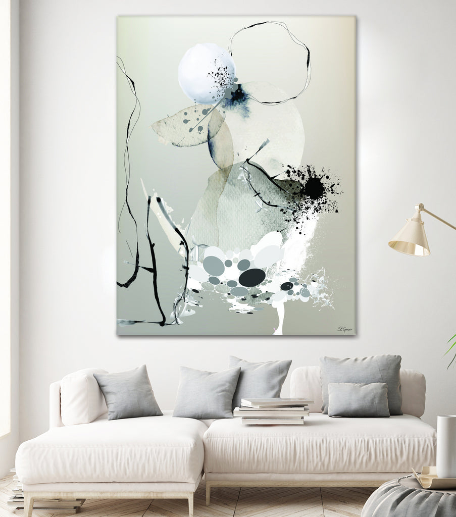 Creamy by Carole St-Germain on GIANT ART - white abstract framed canvas 
