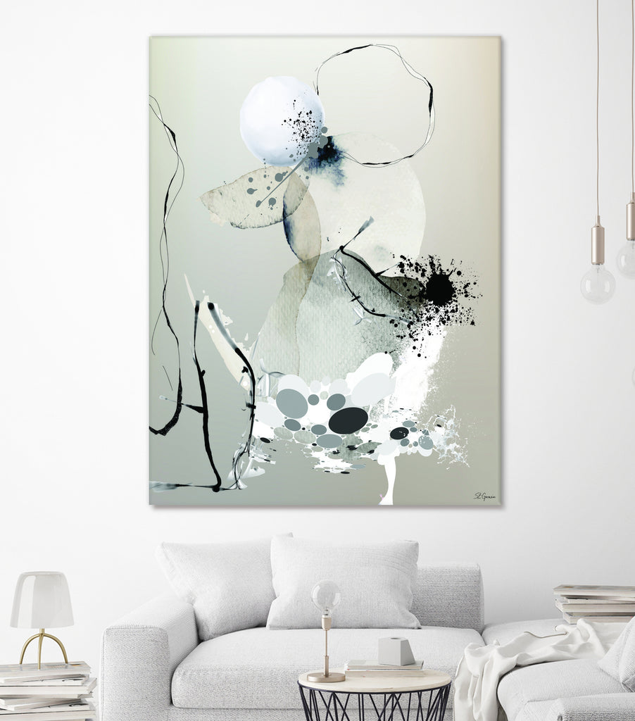 Creamy by Carole St-Germain on GIANT ART - white abstract framed canvas 