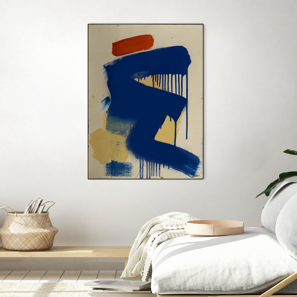 Blue and Orange No 1 by Janet London on GIANT ART - orange abstract