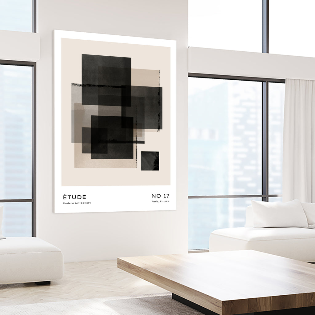 Superposition by M Studio on GIANT ART - beige scandinavian framed canvas