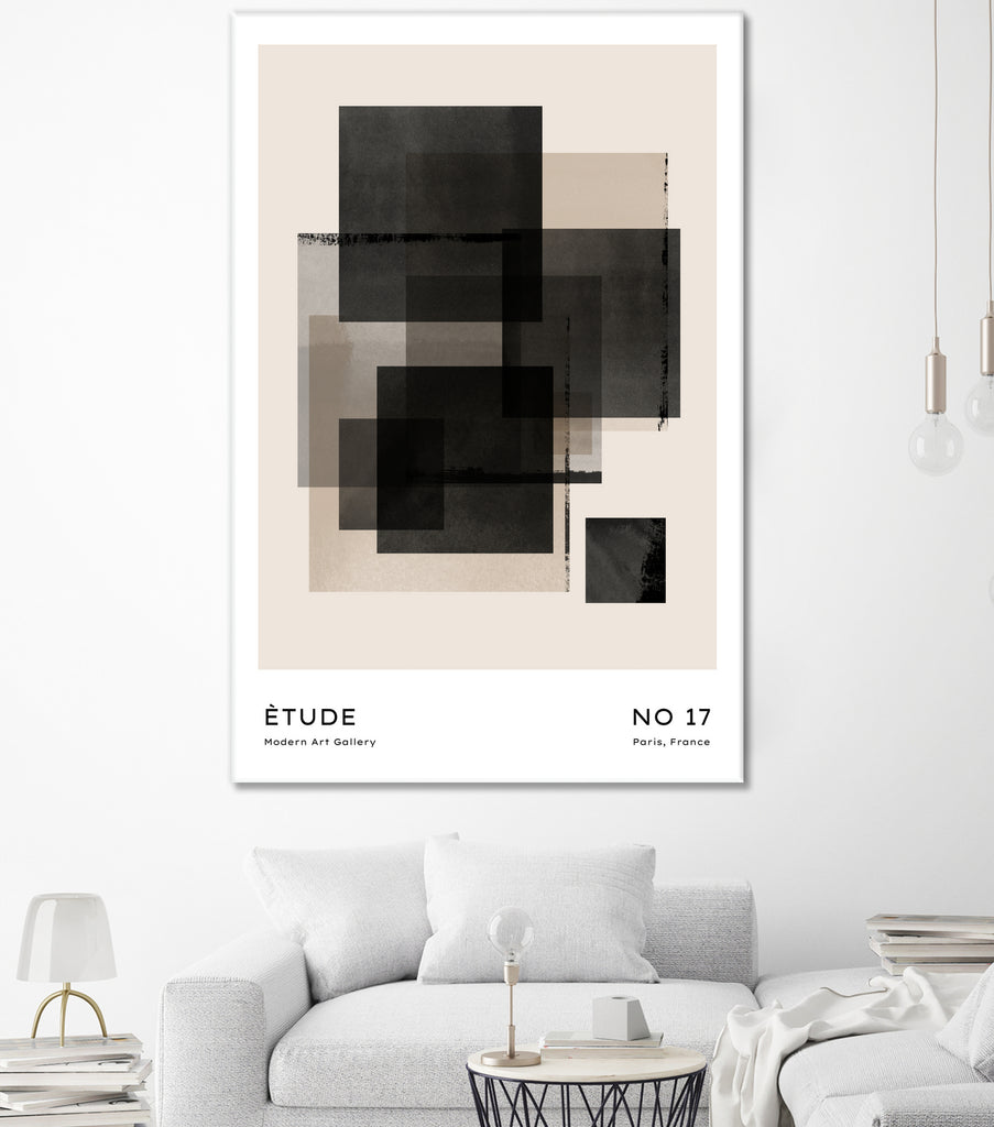 Superposition by M Studio on GIANT ART - beige scandinavian framed canvas