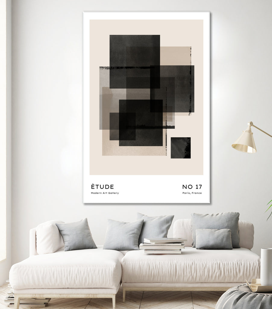 Superposition by M Studio on GIANT ART - beige scandinavian framed canvas