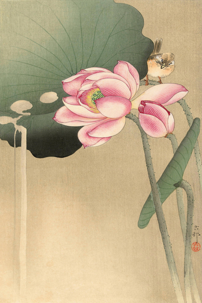 Songbird and Lotus by Ohara Koson on GIANT ART - masters masters