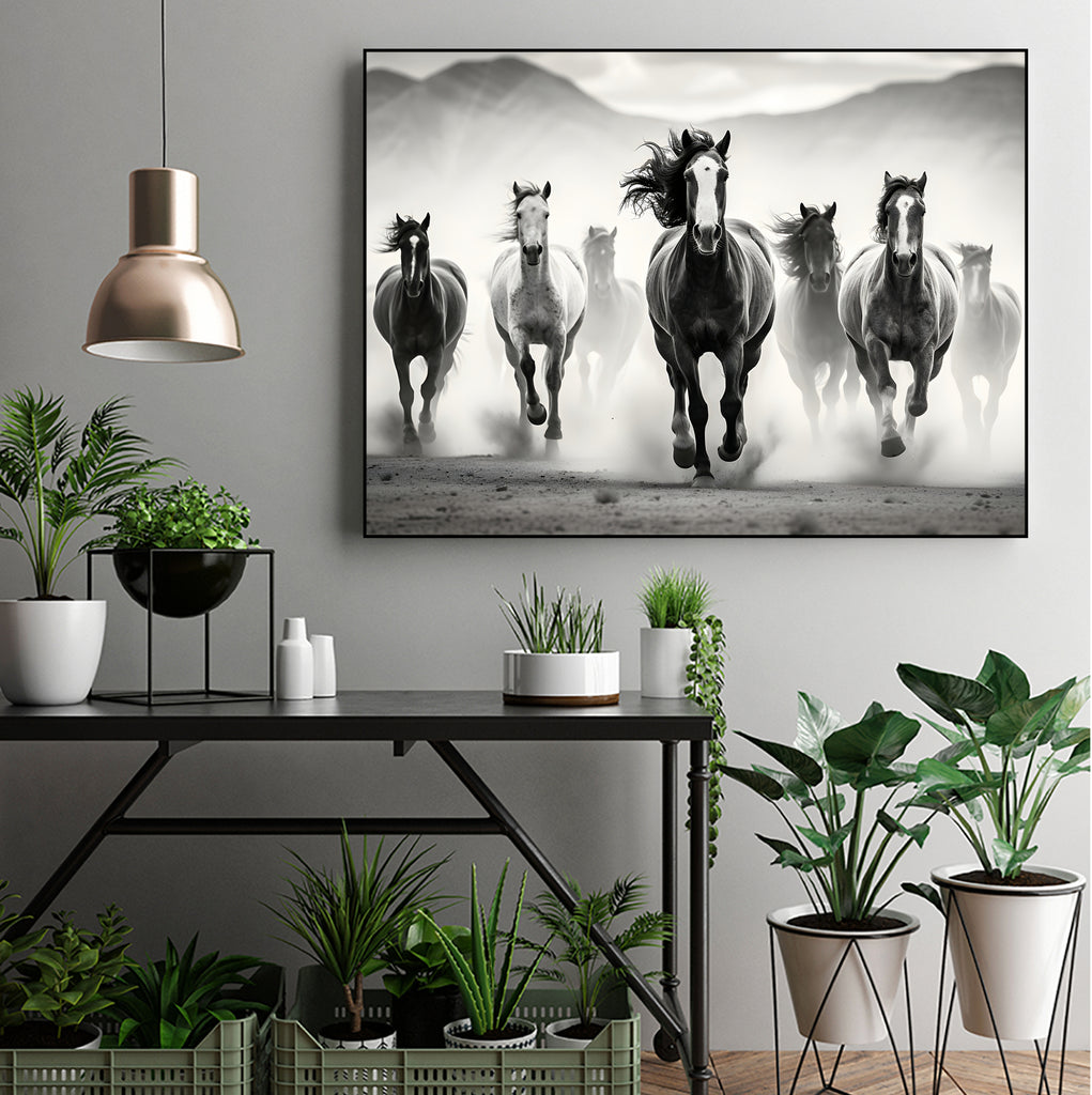 Run by M Studio on GIANT ART - white nature horse
