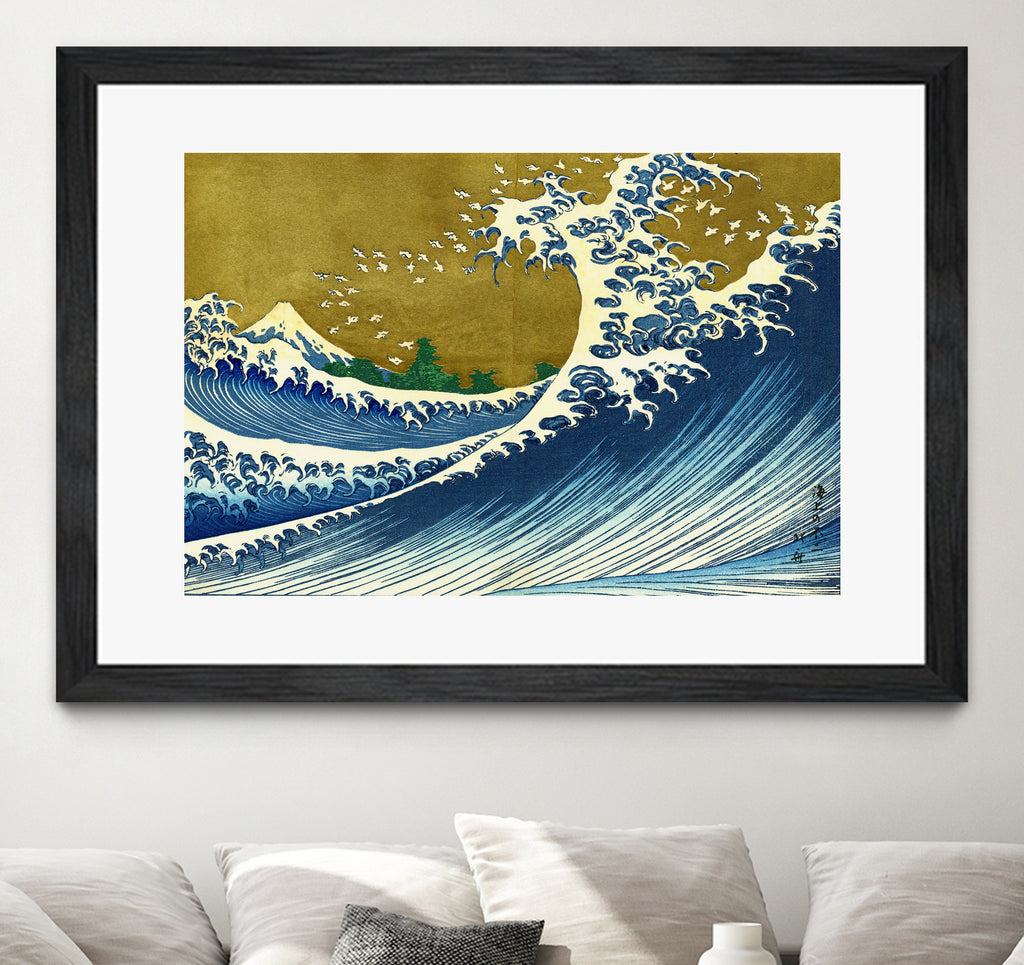 Big wave from 100 views of the Fuji by Katsushika Hokusai on GIANT ART - masters masters