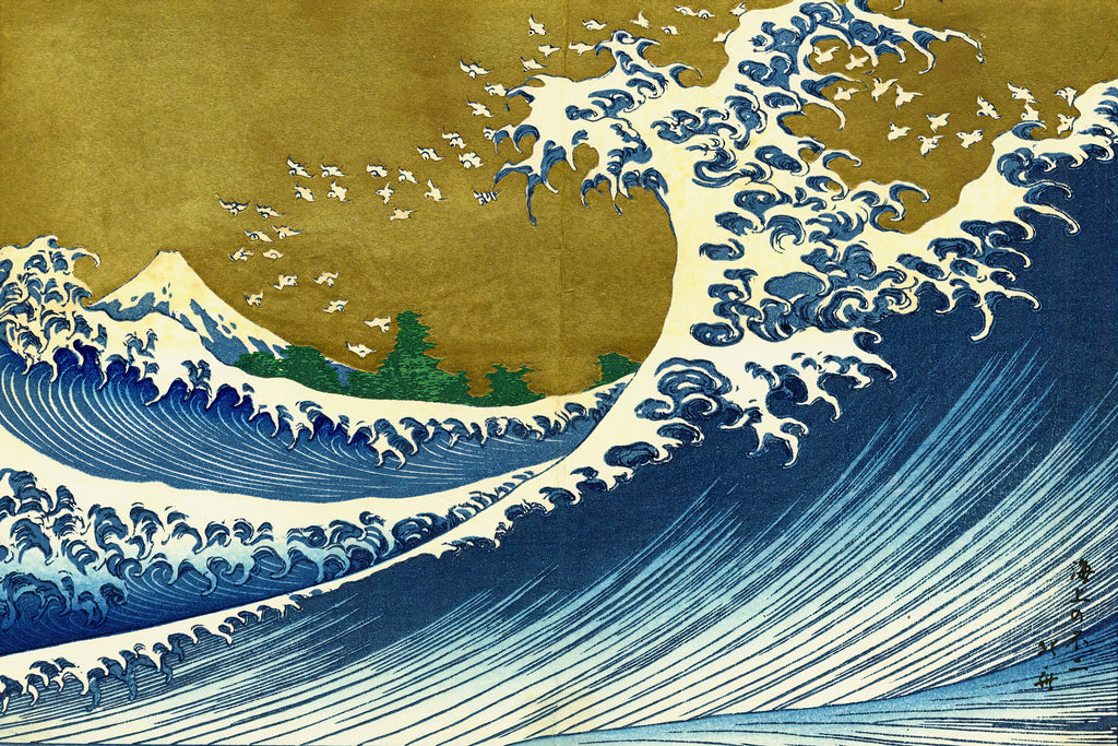 Big wave from 100 views of the Fuji by Katsushika Hokusai on GIANT ART - masters masters