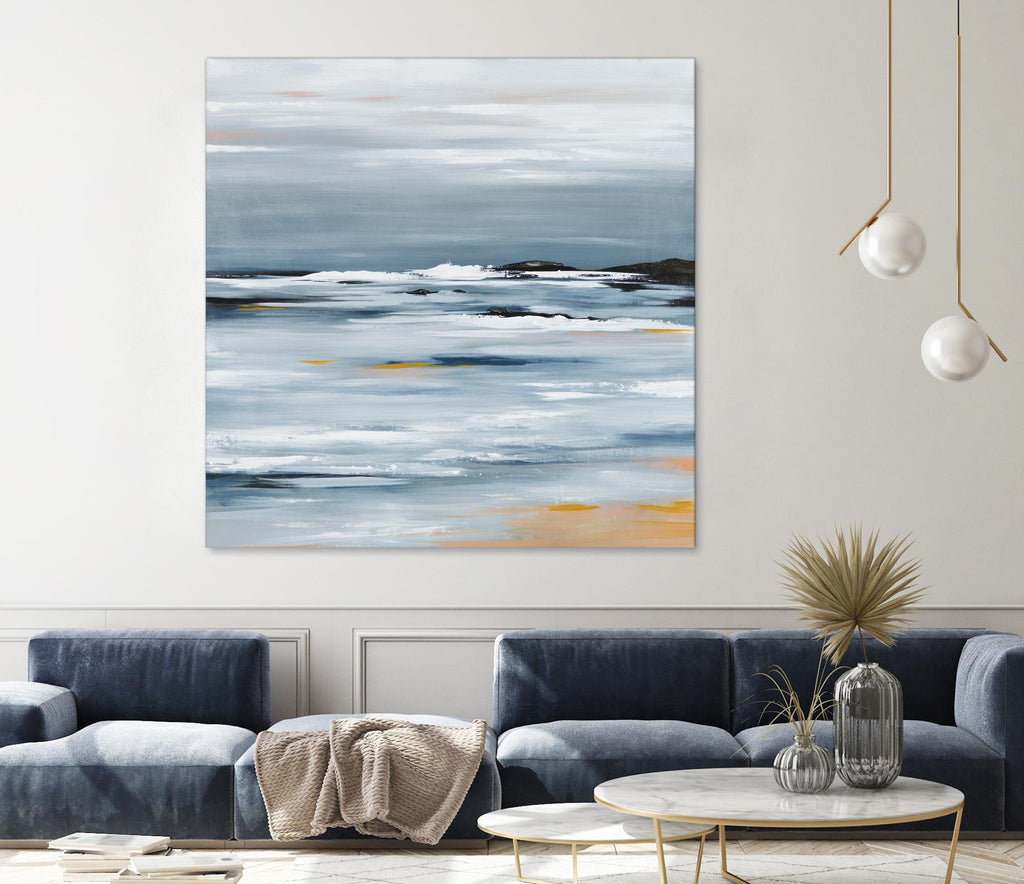 From The Bay Window by Daleno Art on GIANT ART - orange abstract framed canvas 