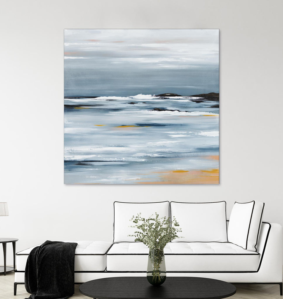From The Bay Window by Daleno Art on GIANT ART - orange abstract framed canvas 