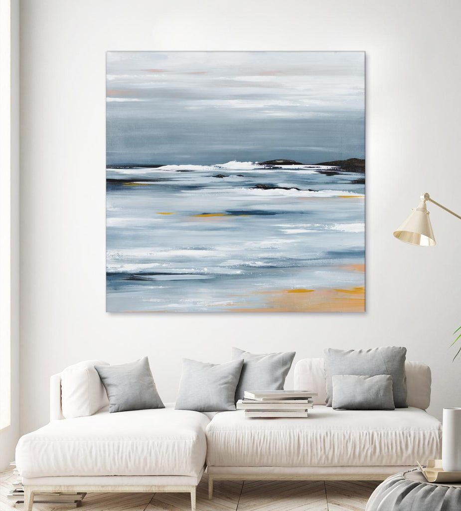 From The Bay Window by Daleno Art on GIANT ART - orange abstract framed canvas 
