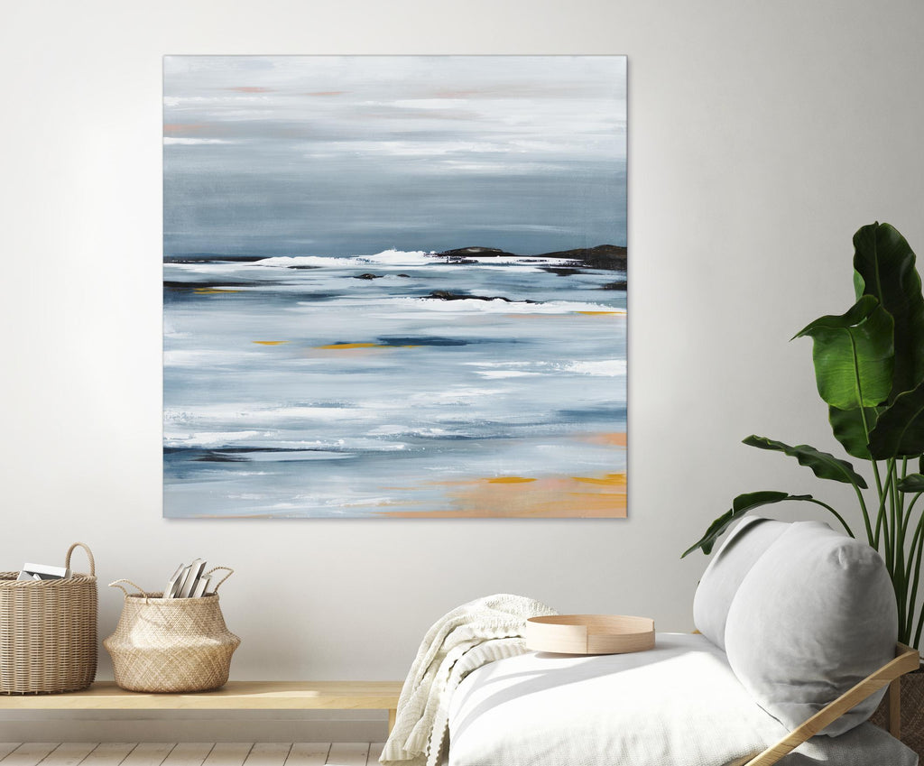 From The Bay Window by Daleno Art on GIANT ART - orange abstract framed canvas 