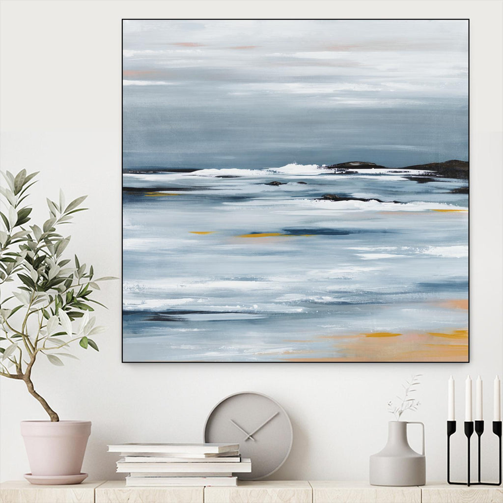 From The Bay Window by Daleno Art on GIANT ART - orange abstract framed canvas 