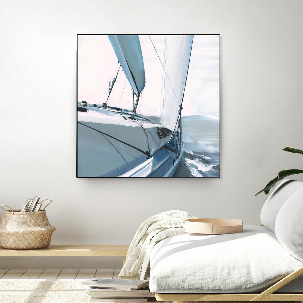 Life of a Captain V by Daleno Art on GIANT ART - blue abstract sail boat