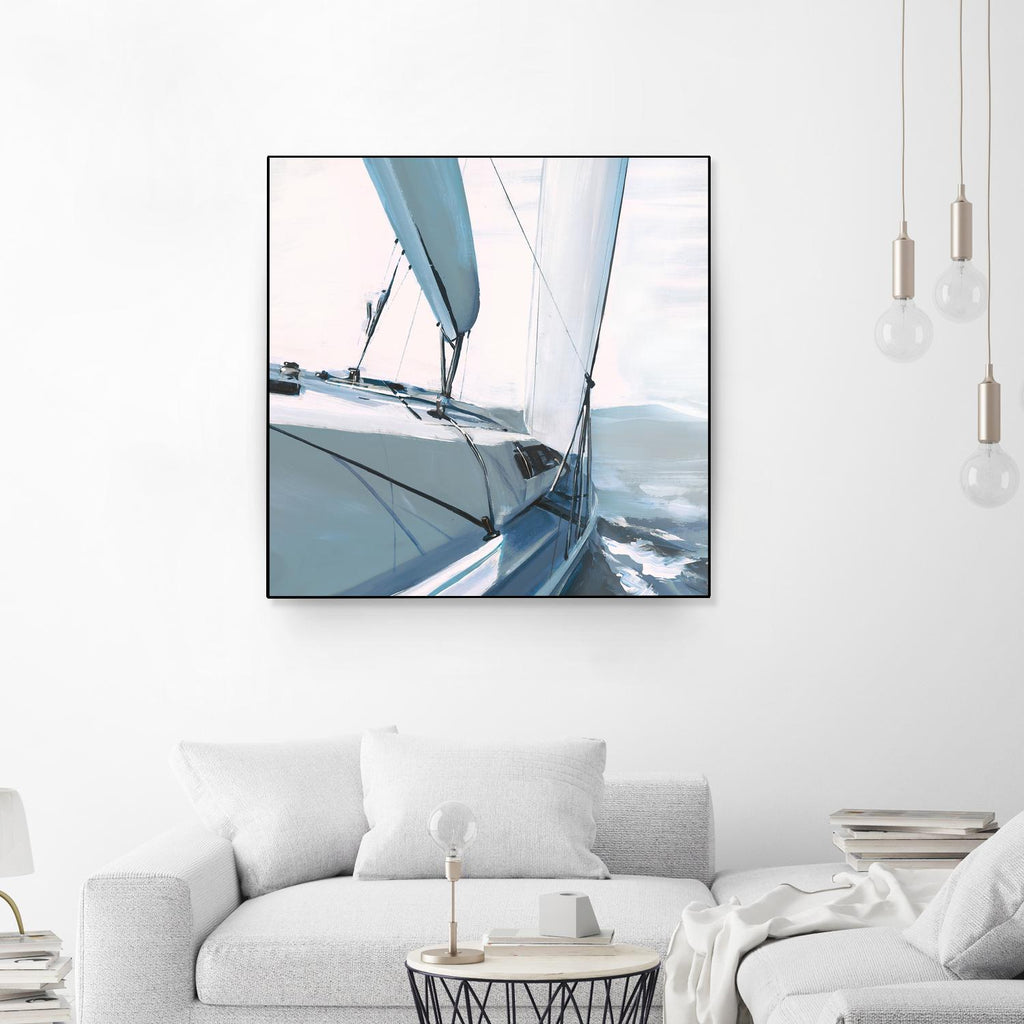 Life of a Captain V by Daleno Art on GIANT ART - blue abstract sail boat