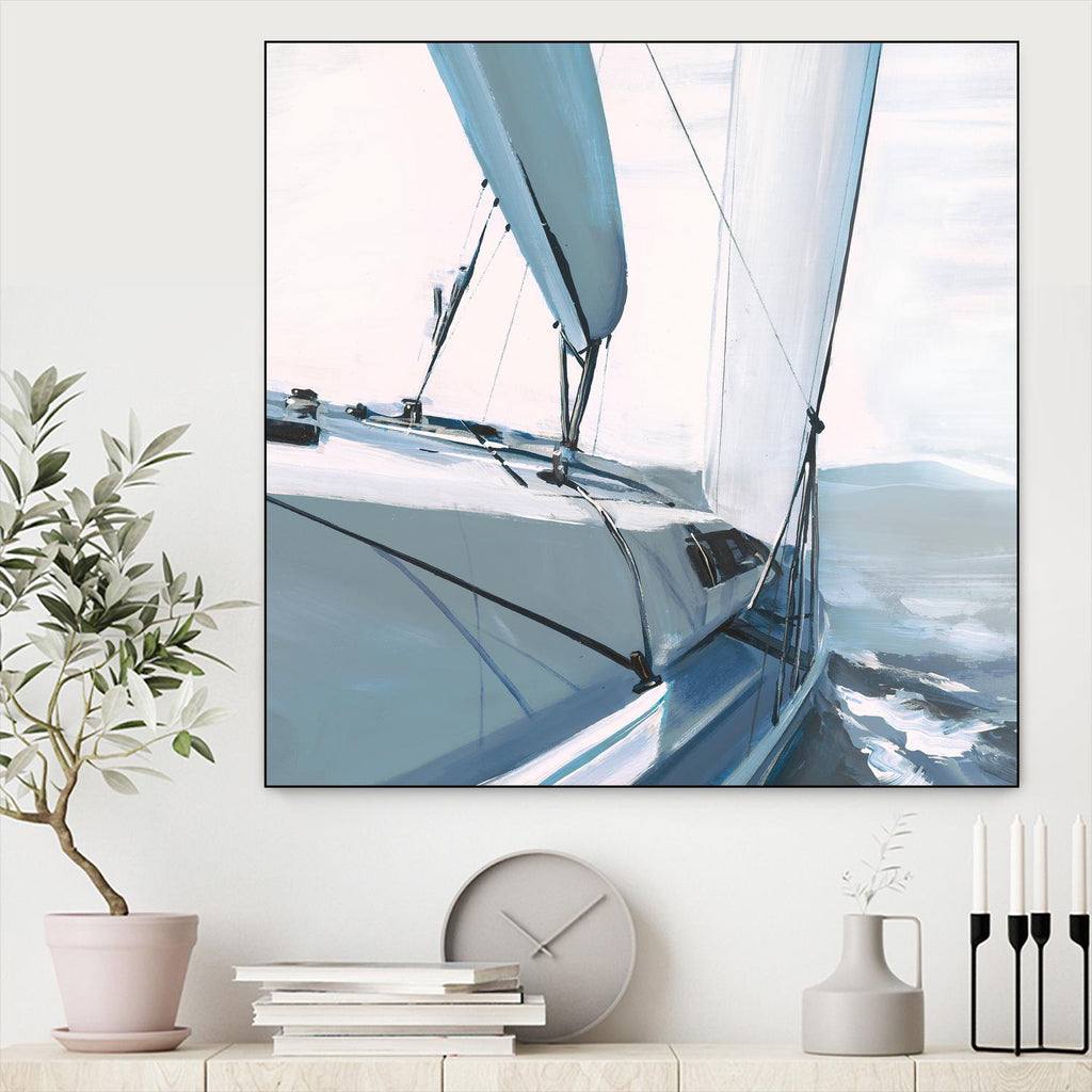 Life of a Captain V by Daleno Art on GIANT ART - blue abstract sail boat