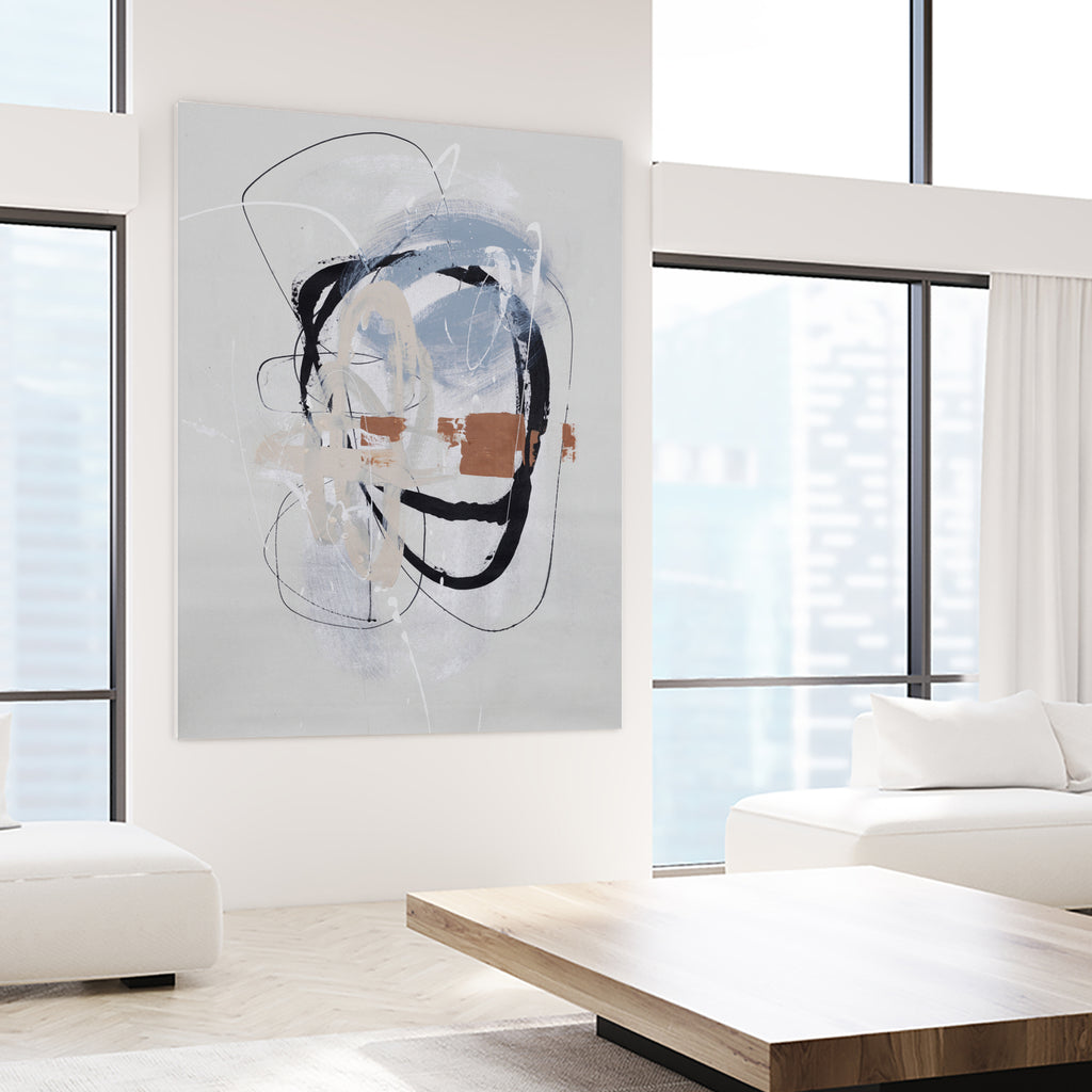 Collision I by Daleno Art on GIANT ART - white abstract framed canvas 