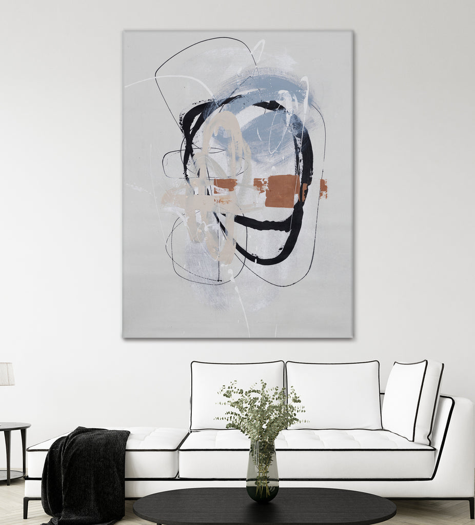 Collision I by Daleno Art on GIANT ART - white abstract framed canvas 