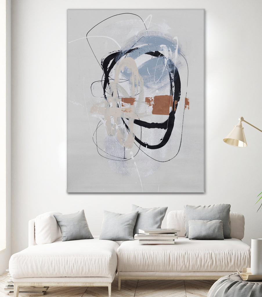 Collision I by Daleno Art on GIANT ART - white abstract framed canvas 