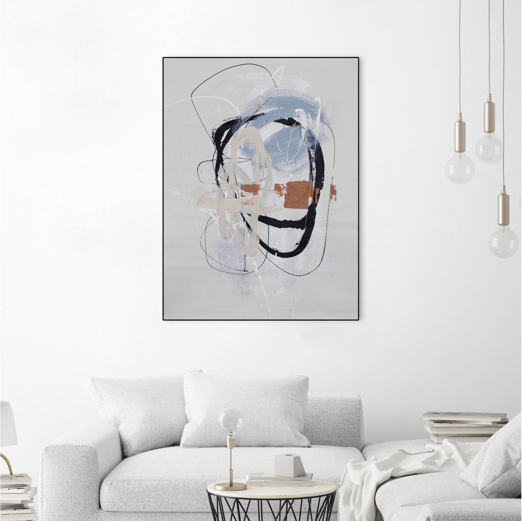Collision I by Daleno Art on GIANT ART - white abstract framed canvas 