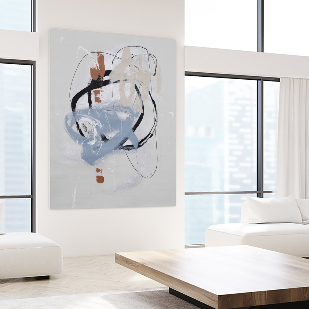 Collision II by Daleno Art on GIANT ART - white abstract framed canvas 