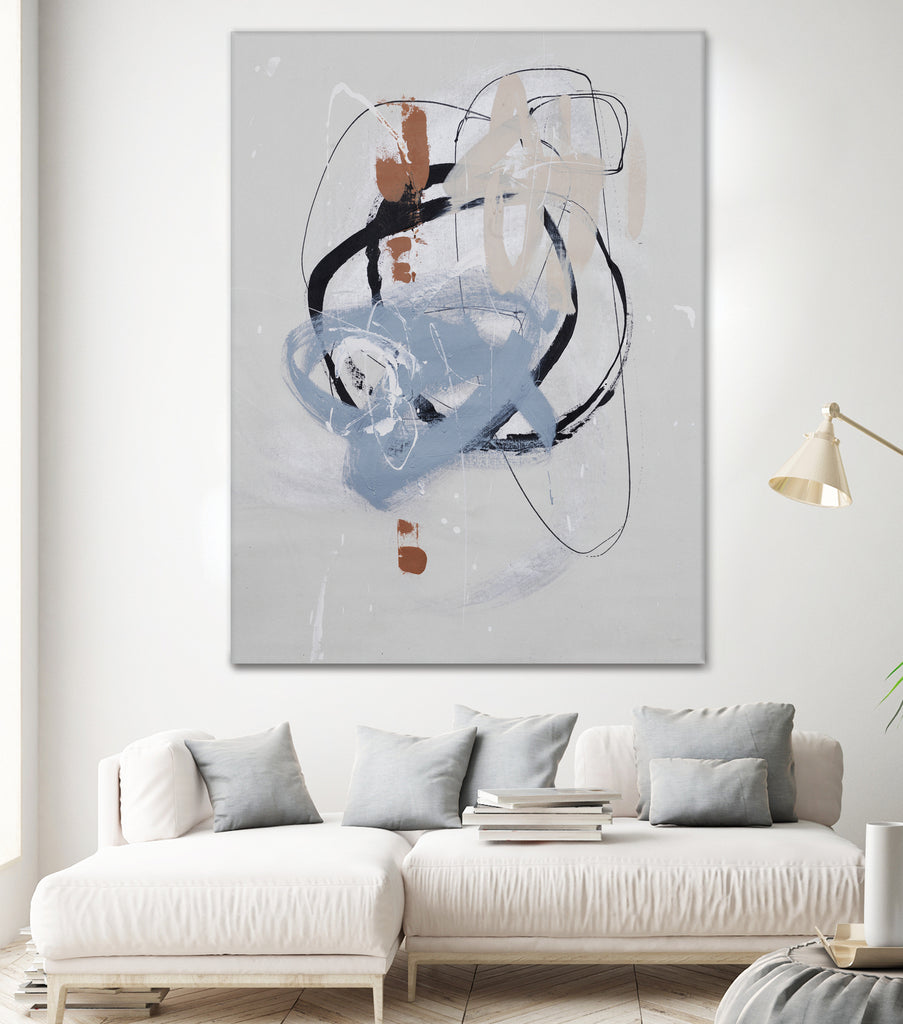 Collision II by Daleno Art on GIANT ART - white abstract framed canvas 