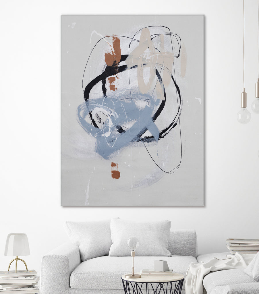 Collision II by Daleno Art on GIANT ART - white abstract framed canvas 