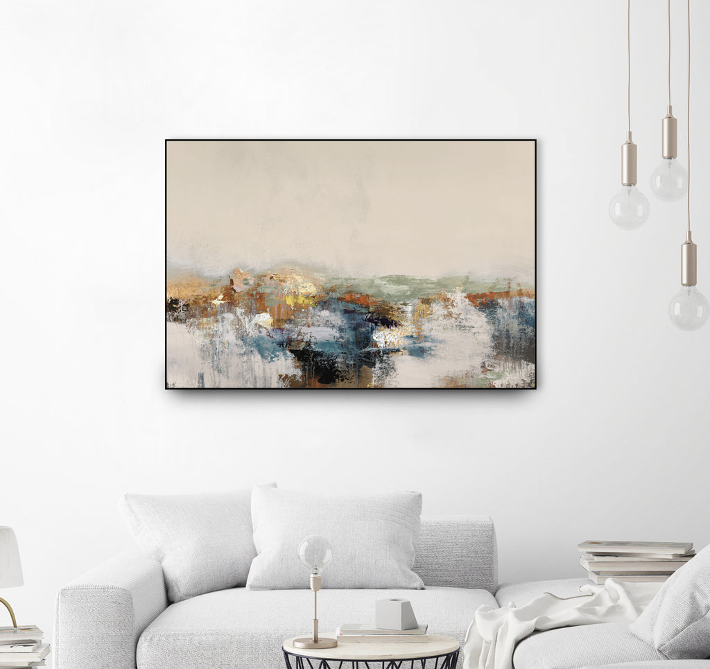 Jeweled Horizon II by Daleno Art on GIANT ART - orange