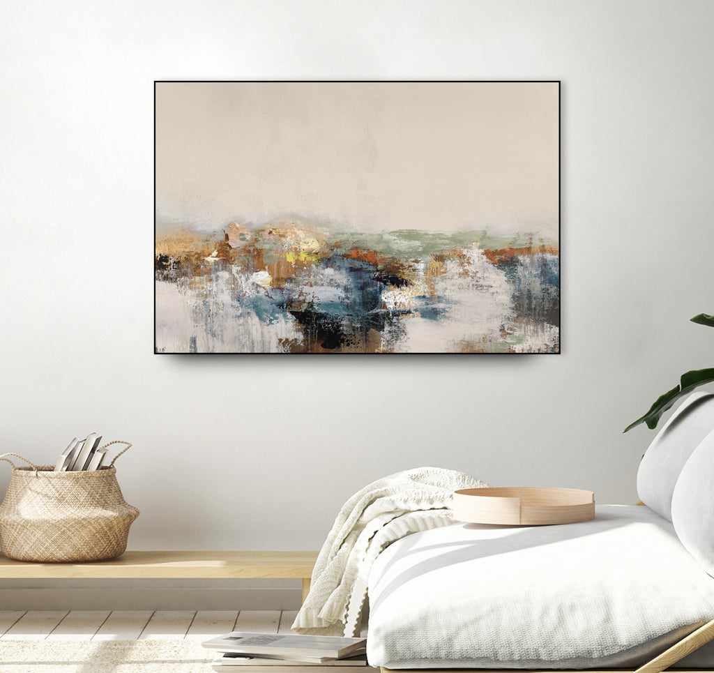 Jeweled Horizon II by Daleno Art on GIANT ART - orange
