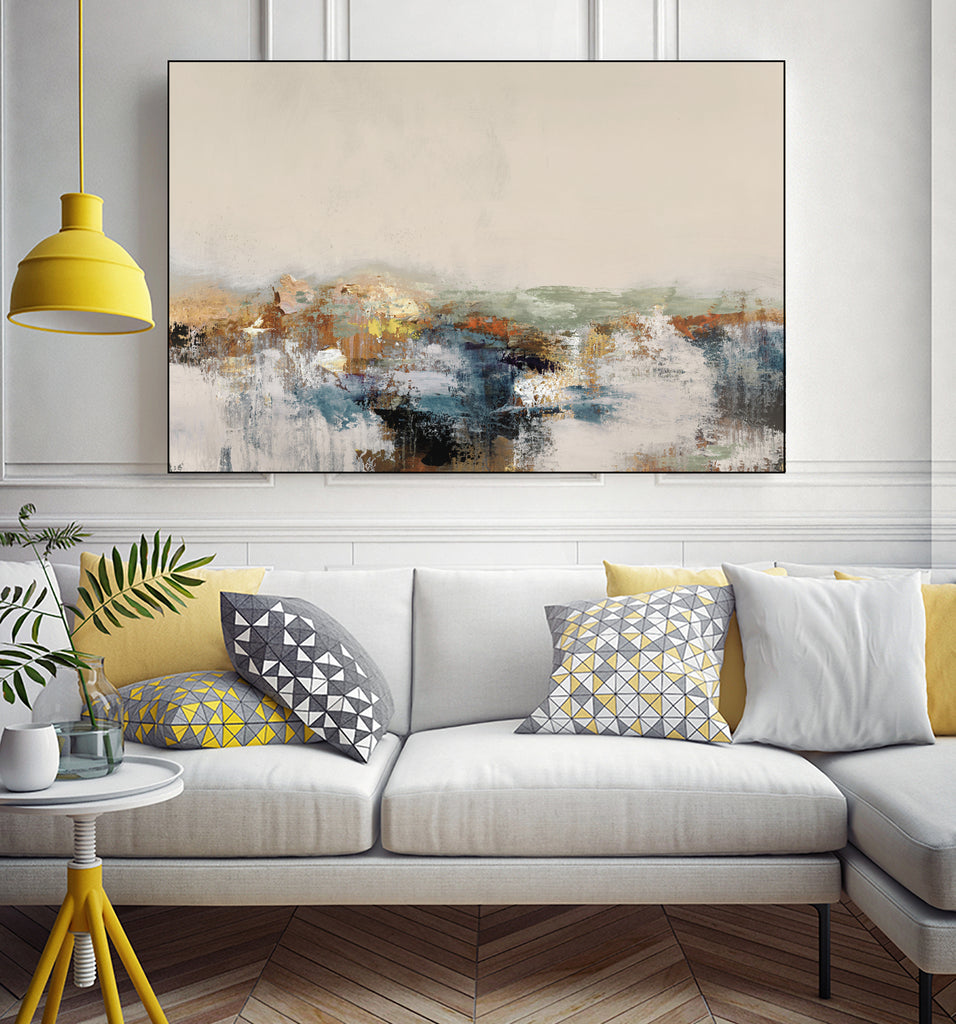 Jeweled Horizon II by Daleno Art on GIANT ART - orange