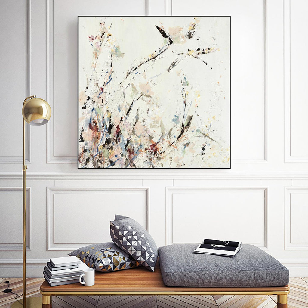 Outside the Polo Lounge II by Daleno Art on GIANT ART - pink botanical