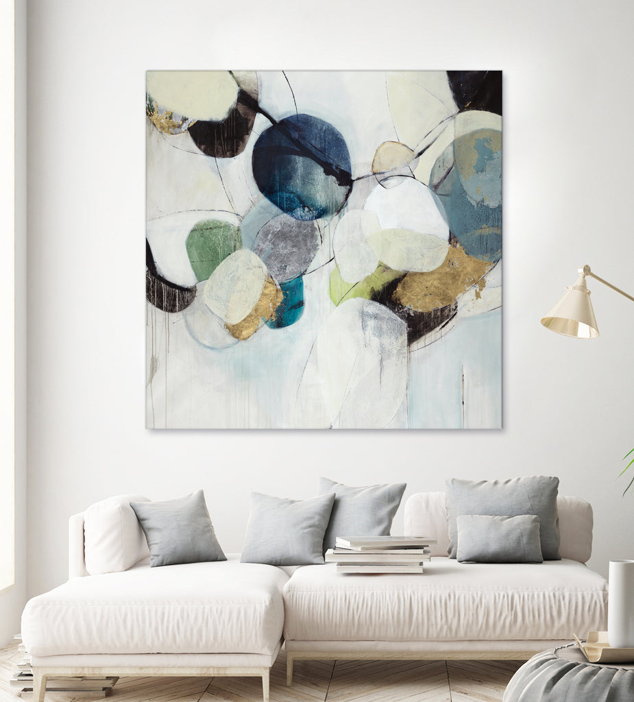 Bonding Moments by Daleno Art on GIANT ART - gold abstract framed canvas 