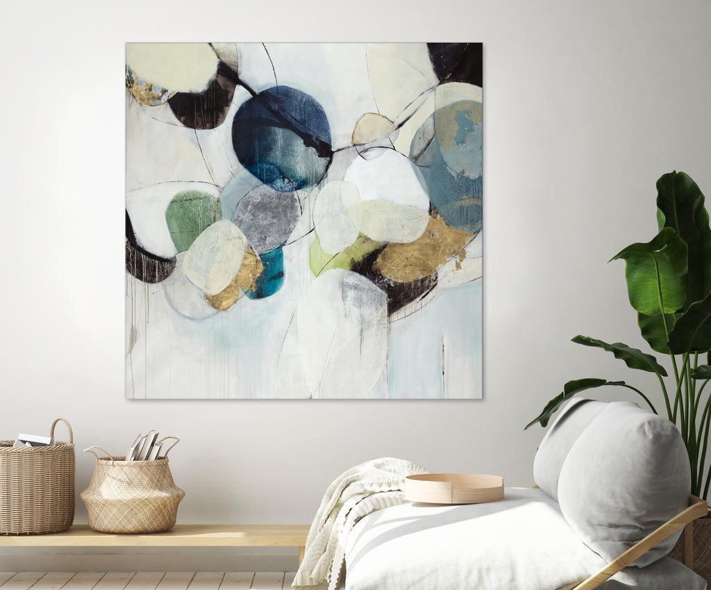 Bonding Moments by Daleno Art on GIANT ART - gold abstract framed canvas 