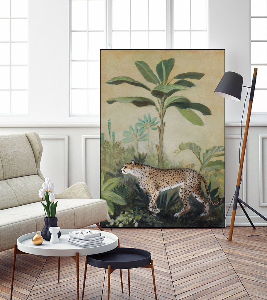 King of the Jungle II by Julia Purinton on GIANT ART - beige animal palm