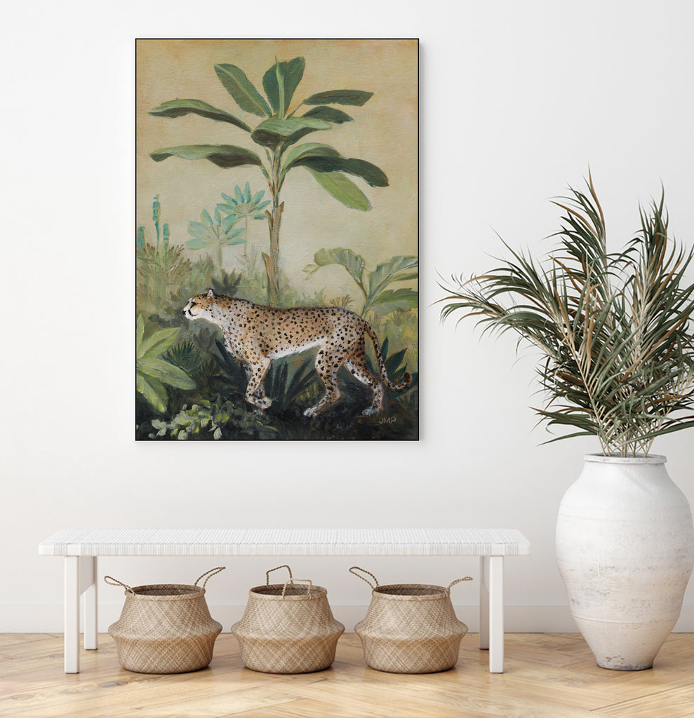 King of the Jungle II by Julia Purinton on GIANT ART - beige animal palm