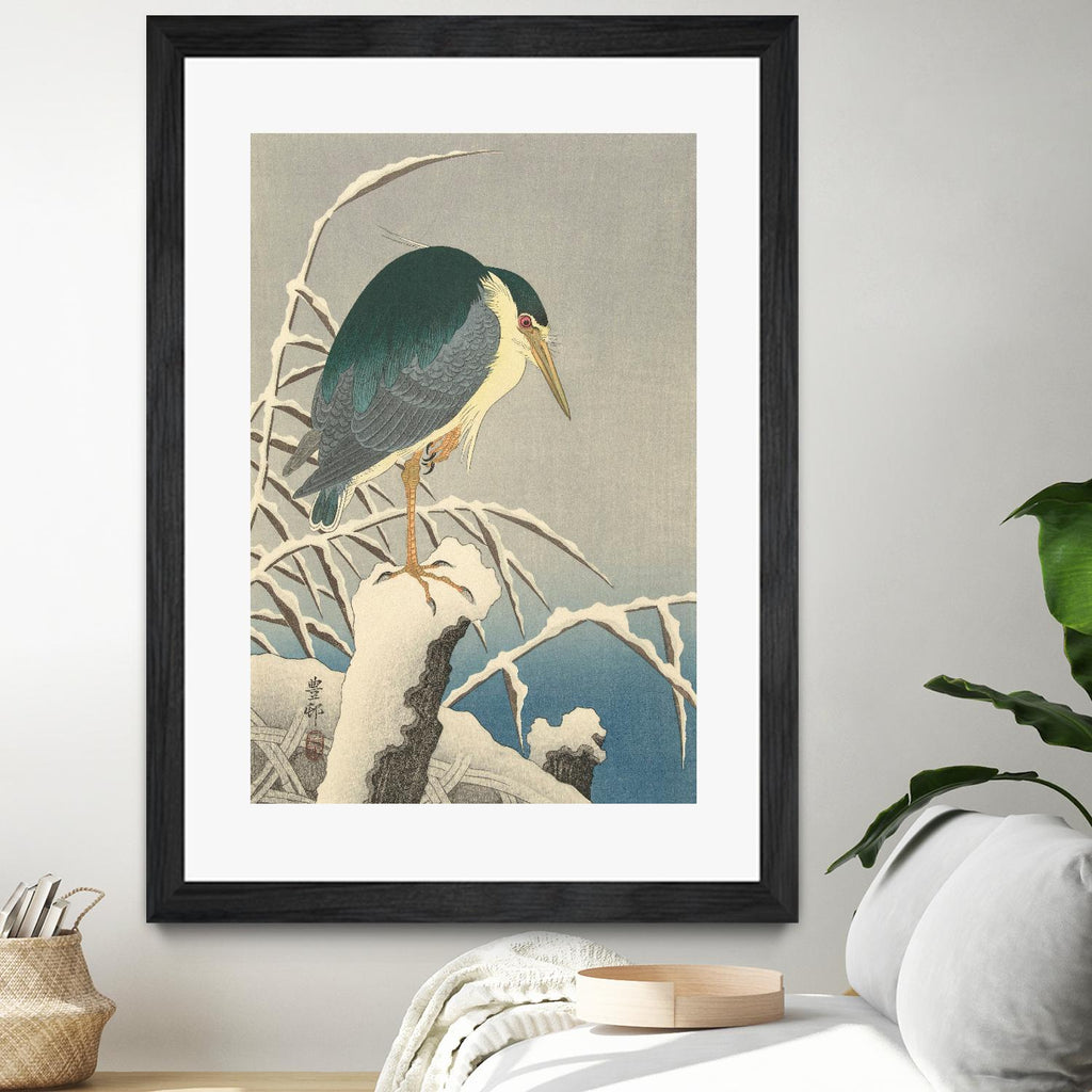 Heron in Snow, 1920-1930 by Ohara Koson on GIANT ART - masters museum
