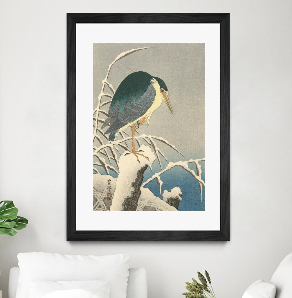 Heron in Snow, 1920-1930 by Ohara Koson on GIANT ART - masters museum
