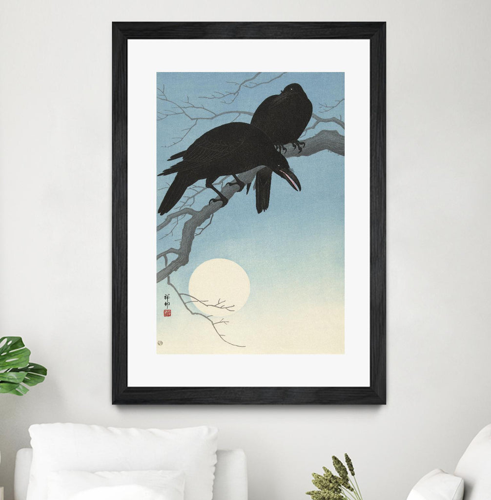 Two Crows on a Branch, 1927 by Ohara Koson on GIANT ART - masters museum