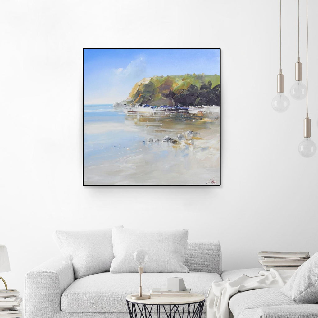 Coast Line by Craig Trewin Penny on GIANT ART - multi coastal, contemporary, landscapes, beaches, ocean framed canvas
