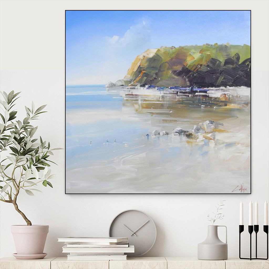 Coast Line by Craig Trewin Penny on GIANT ART - multi coastal, contemporary, landscapes, beaches, ocean framed canvas