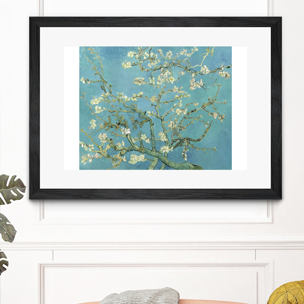 Almond Blossoms, 1890 by Vincent Blossoms, 1890 on GIANT ART - blue botanical blossoms
