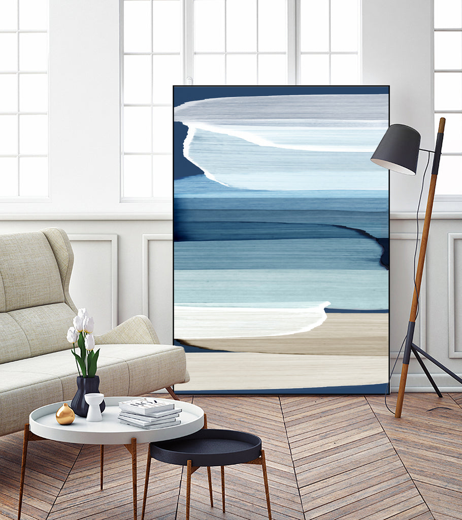 Whispers of the Beach I by Emma Peal on GIANT ART - beige abstract