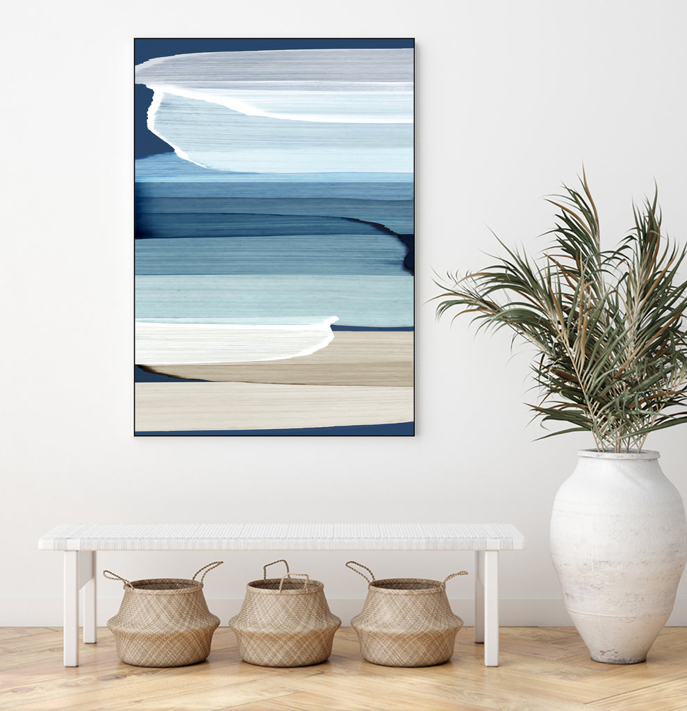 Whispers of the Beach I by Emma Peal on GIANT ART - beige abstract