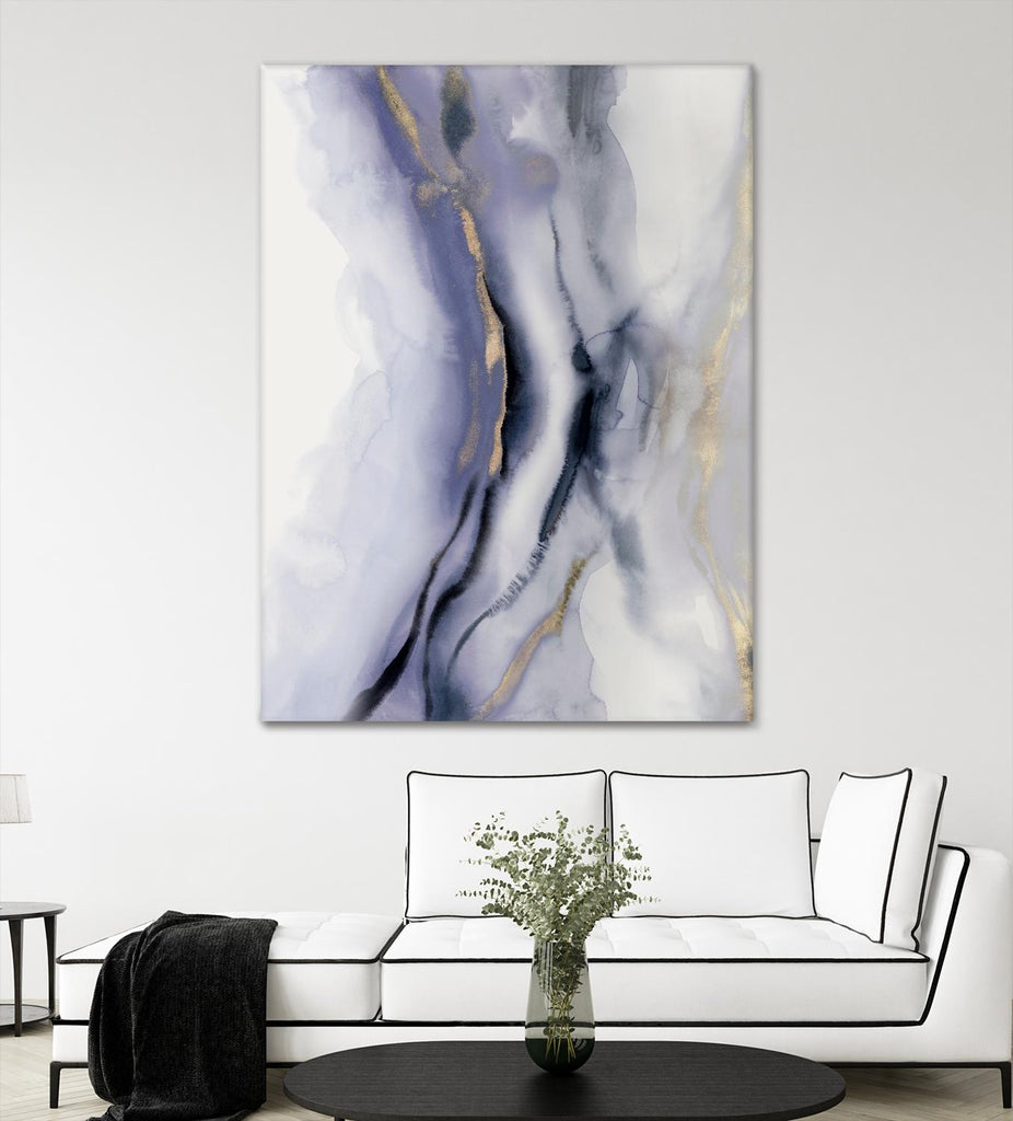 Blue Waters I by Isabelle Z on GIANT ART - gold abstract