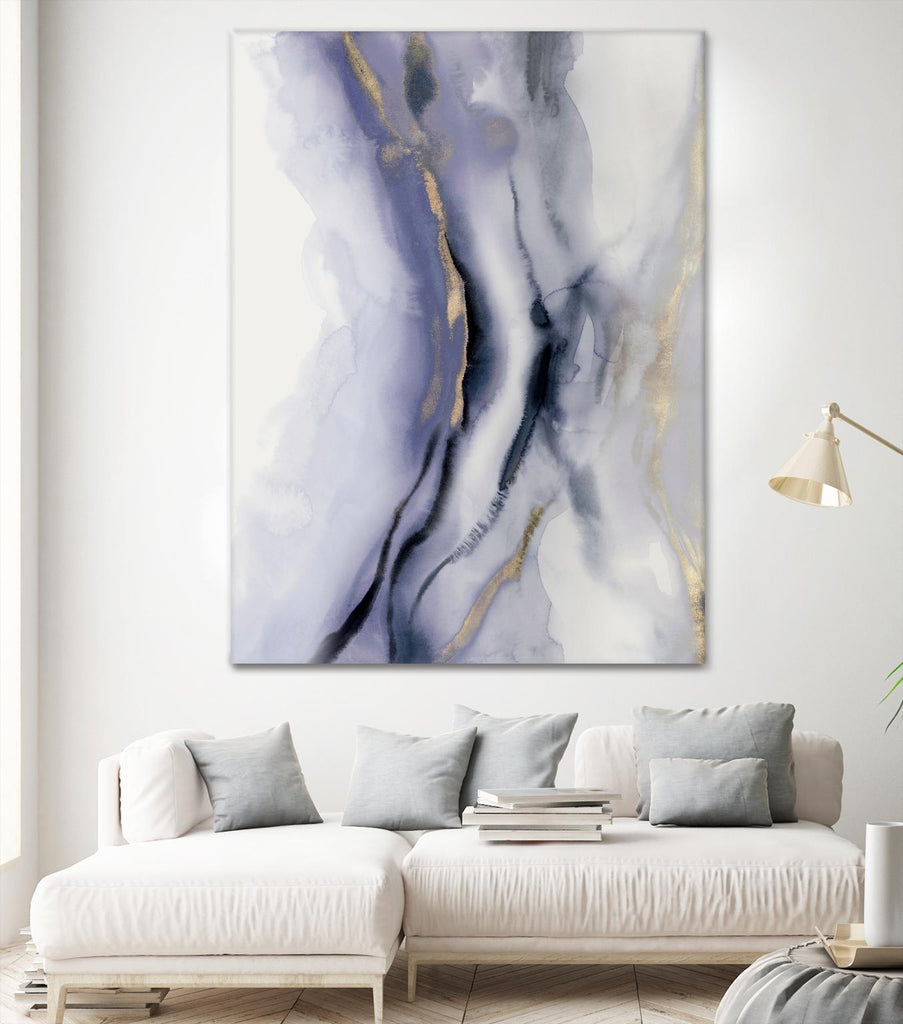 Blue Waters I by Isabelle Z on GIANT ART - gold abstract