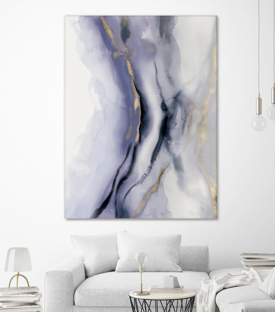 Blue Waters I by Isabelle Z on GIANT ART - gold abstract