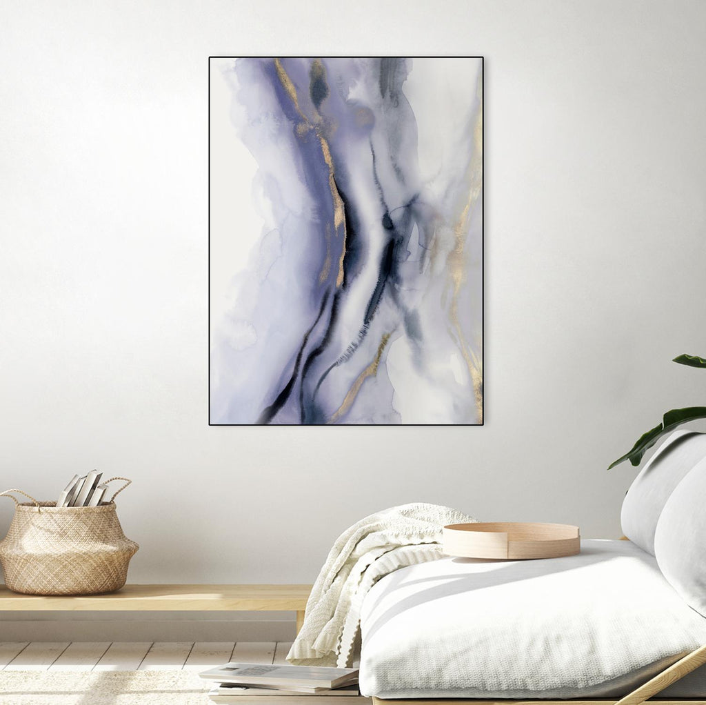 Blue Waters I by Isabelle Z on GIANT ART - gold abstract